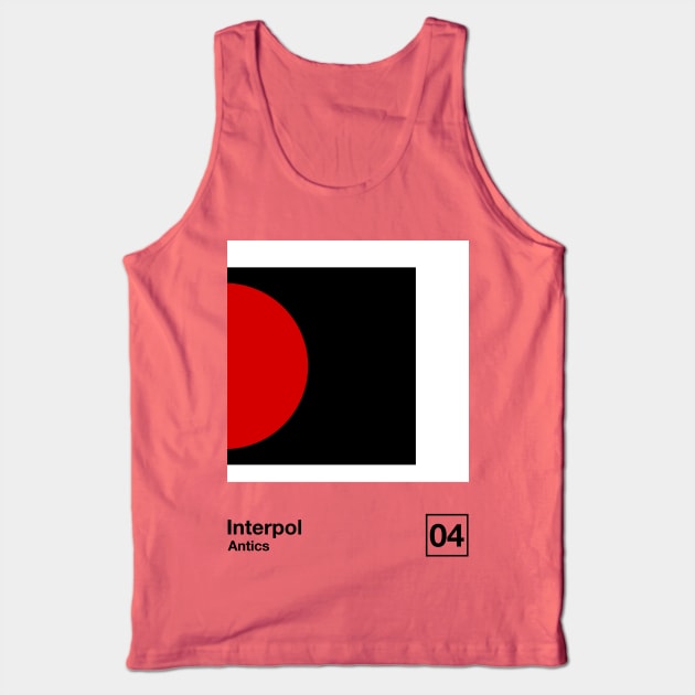 Antics / Minimalist Style Graphic Poster Design Tank Top by saudade